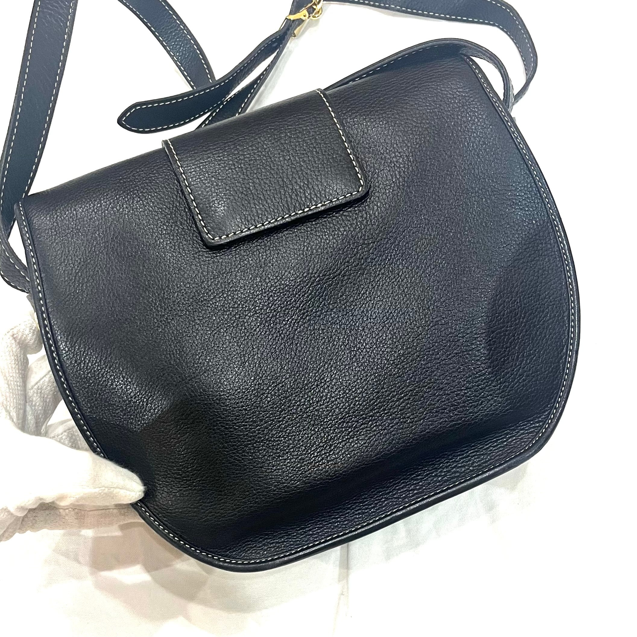 Christian Dior】2244 本革レザーショルダーバッグ ブラック
