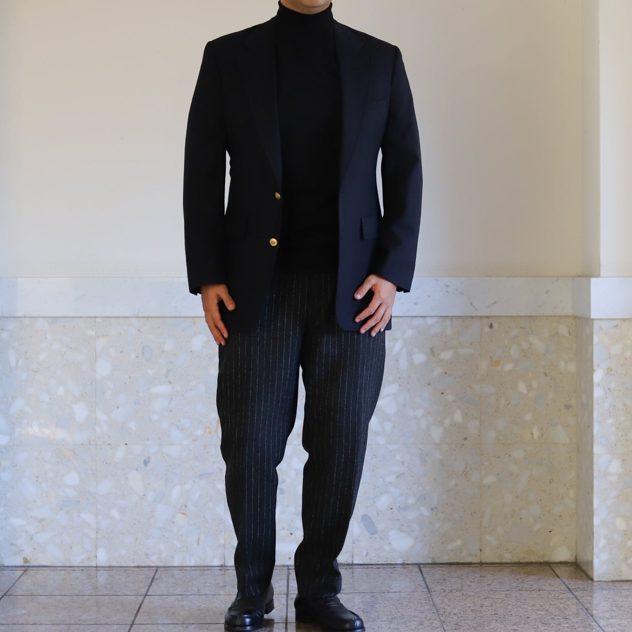 極美品】BROOKS BROTHERS wool Navy blazer made in USA 80s vintage 