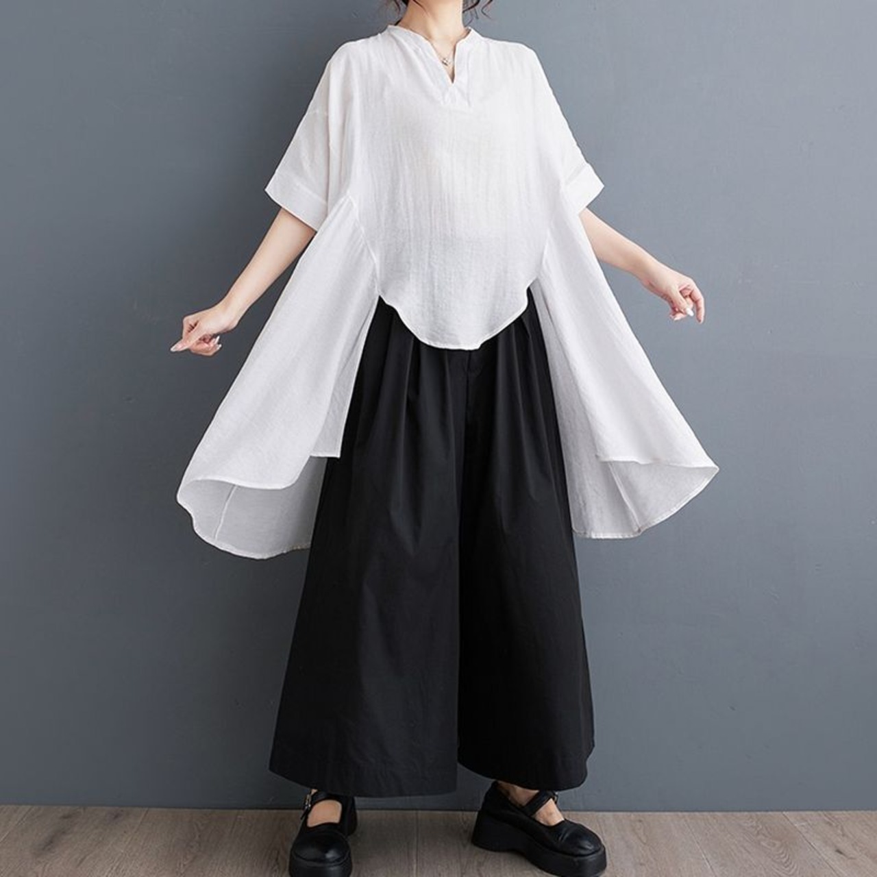 アシンメ チュニック ブラウス  30206