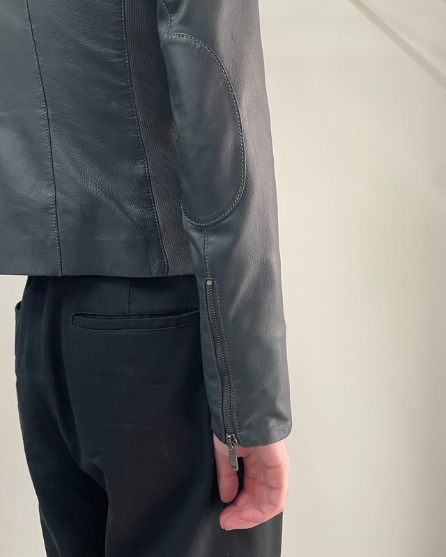 【EMPORIO ARMANI】snap button single riders jacket
