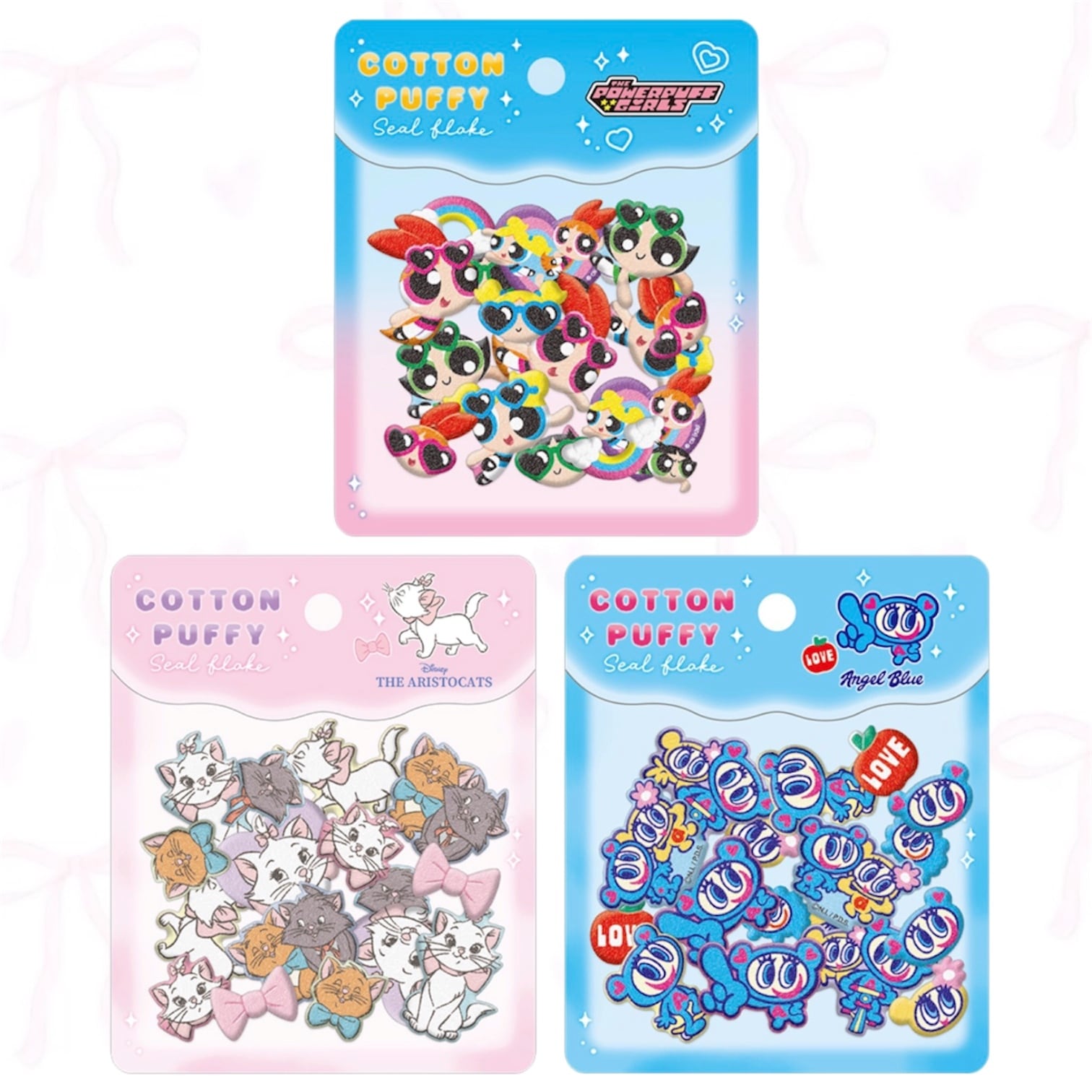 ディズニー コットンパフィーシールフレーク 3種セット | シール専門