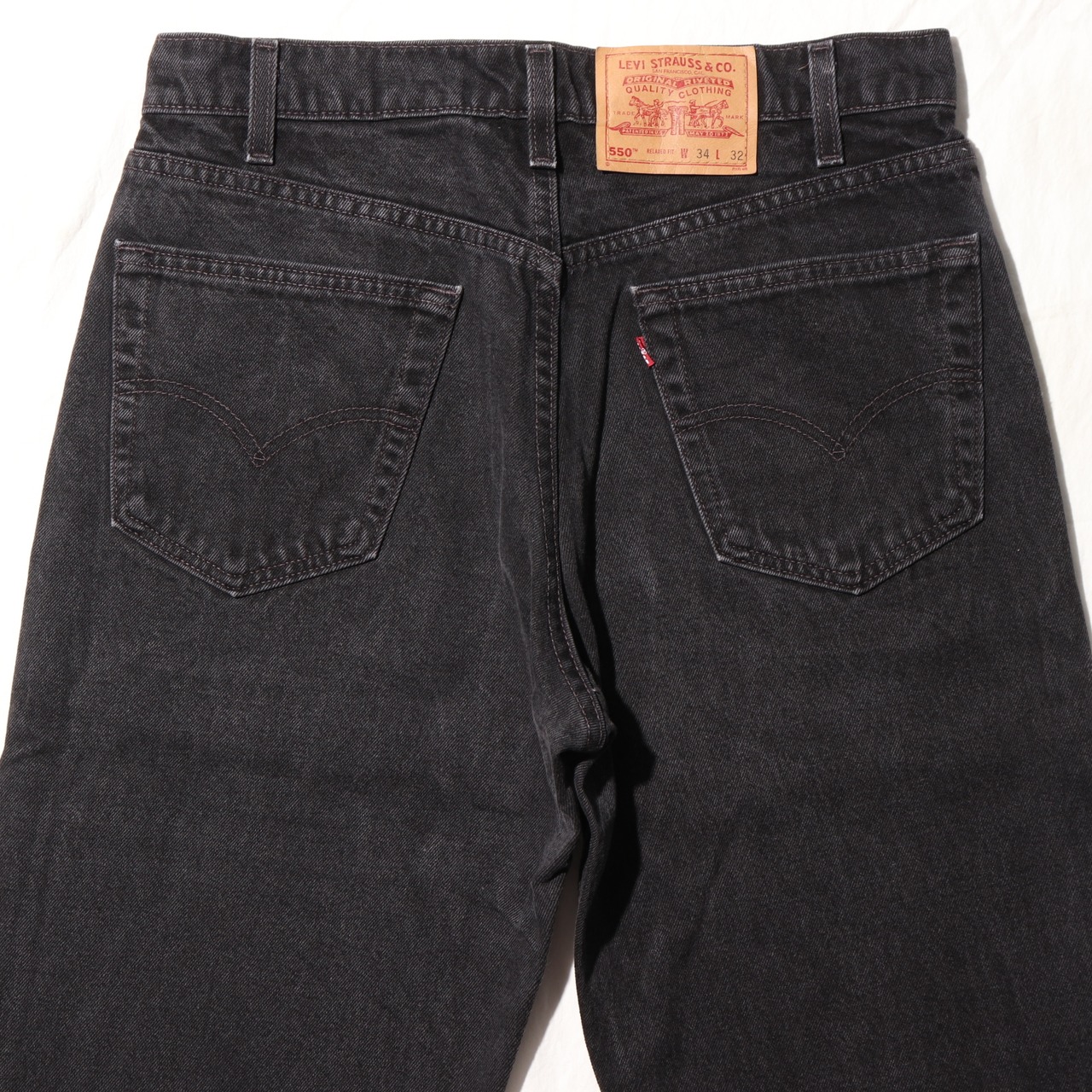 美品 34×32 Levi’s 550 USA 98年 サルファーブラック デニムパンツ