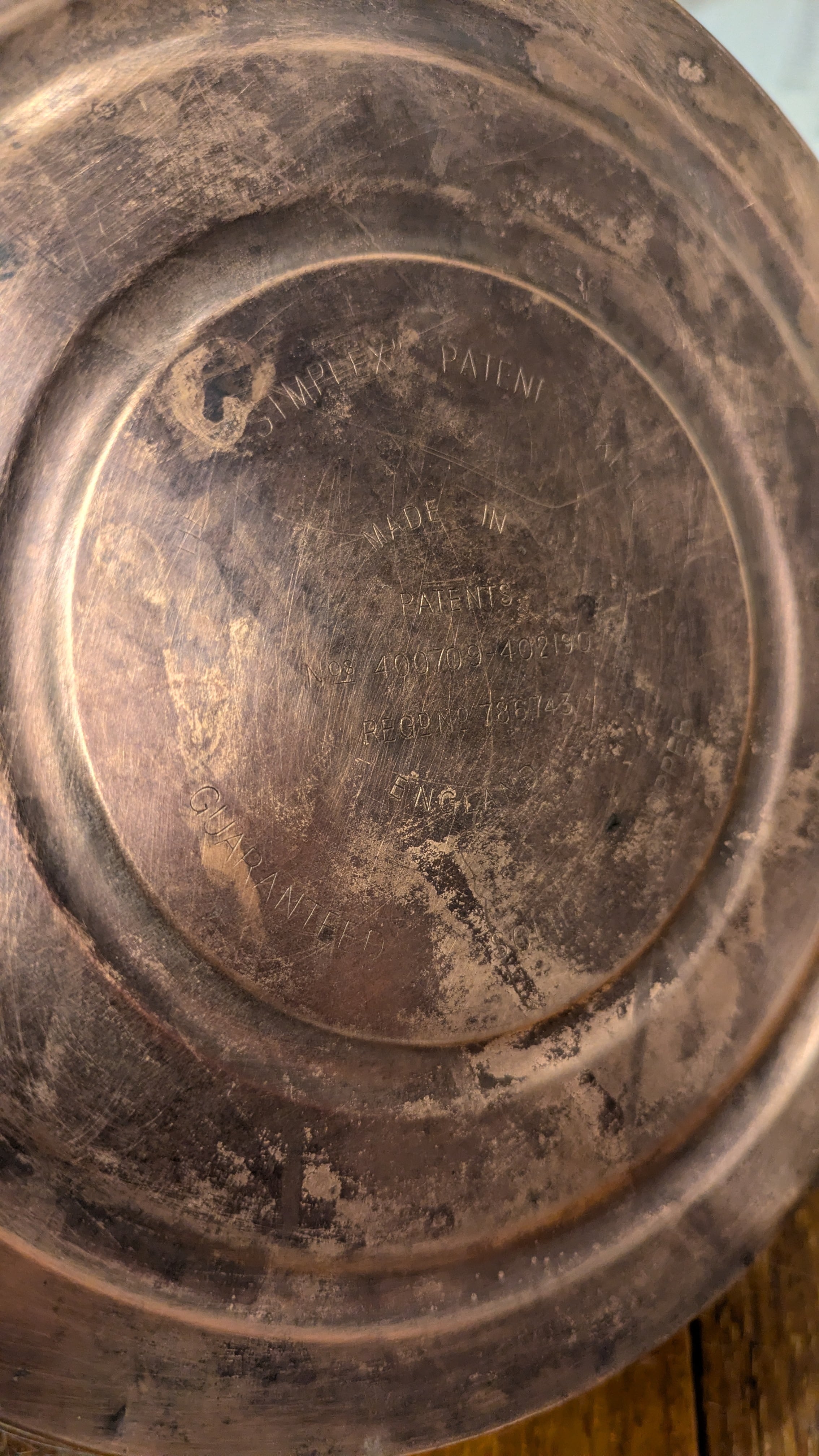 Vintage Simplex Copper Kettle madeinEngland 高級 シンプレックス