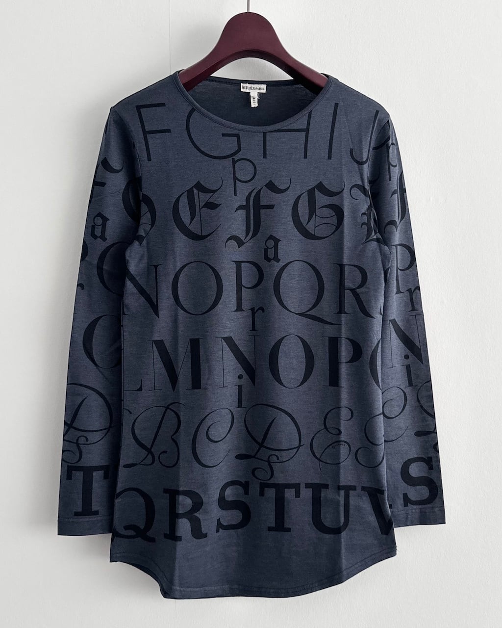 HERMÈS by Martin Margiela PRINTED COTTON LONG SLEEVE T-SHIRT