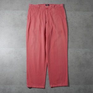90s 初期型 USA製 Polo by Ralph Lauren POLO CHINO "No pleats" "Nantucket Red" [W38L31相当] 古着