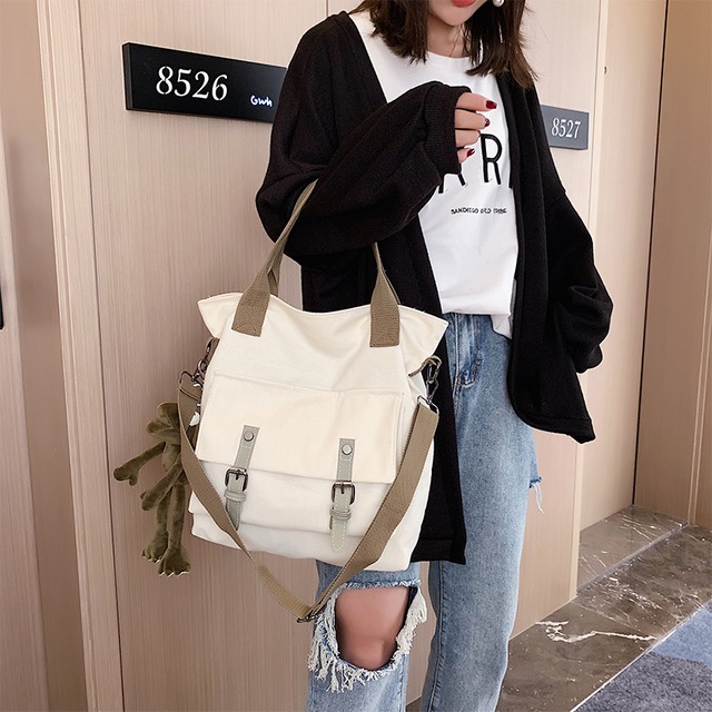 大容量バッグレディースバッグ2020ニューウェーブバージョンのワイルドメッセンジャーバッグシンプルなファッションシングルショルダーポータブルキャンバスバッグ Tiancai_Wing_Bag9372870