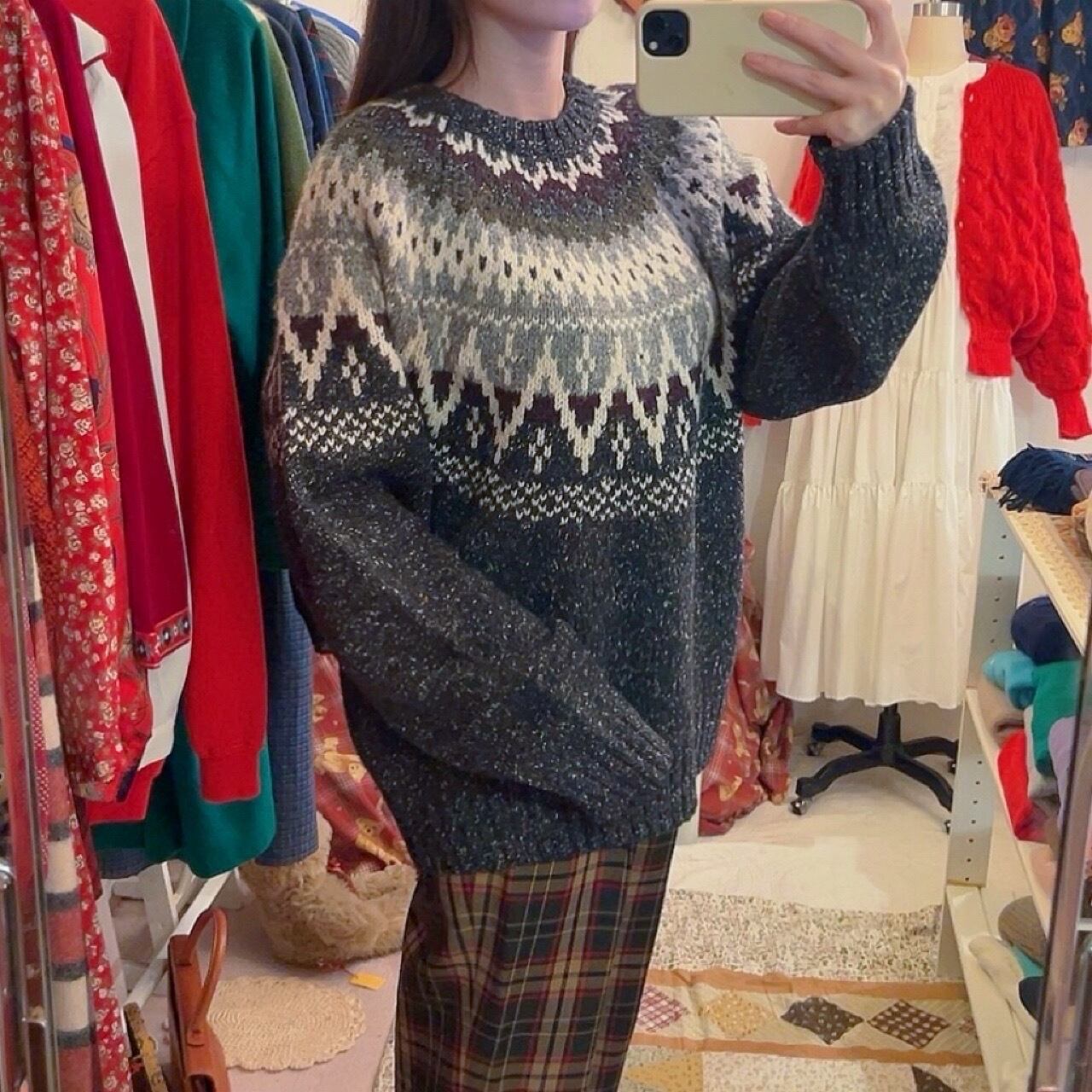 heather gray centripetal knit sweater