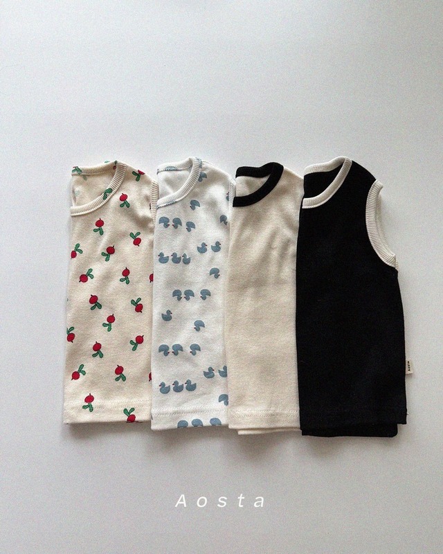 予約 : Lip Sleeveless Tee〔aosta〕