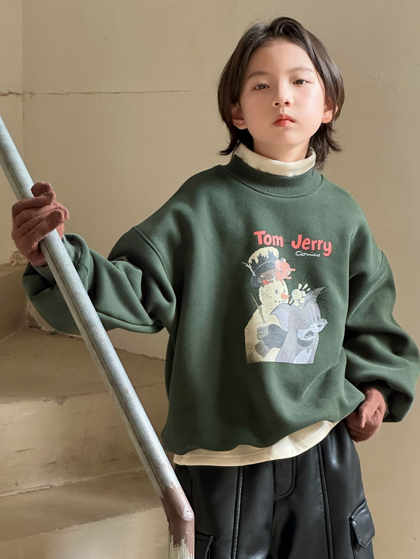 裏起毛イラストトレーナー