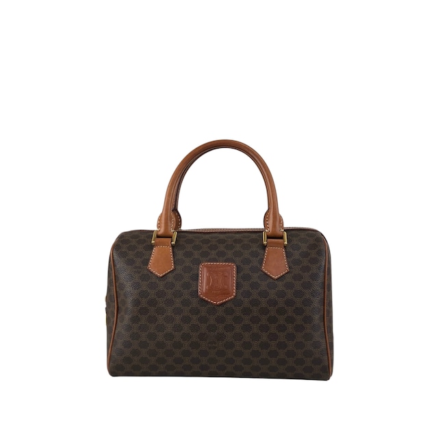 CELINE セリーヌ マカダム ハンドバッグ ブラウン トリオンフ PVC vintage ヴィンテージ オールド kavesa
