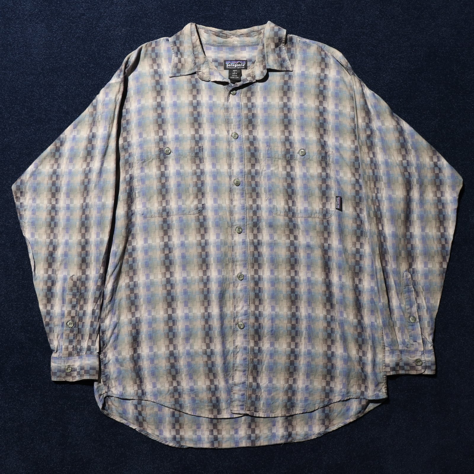 美品 L 98年 ポルトガル製 Patagonia L/S Flannel Shirt パタゴニア 