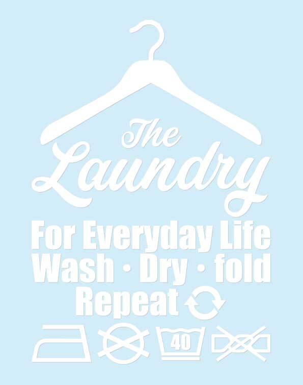 【受注生産】ランドリー カッティングステッカー