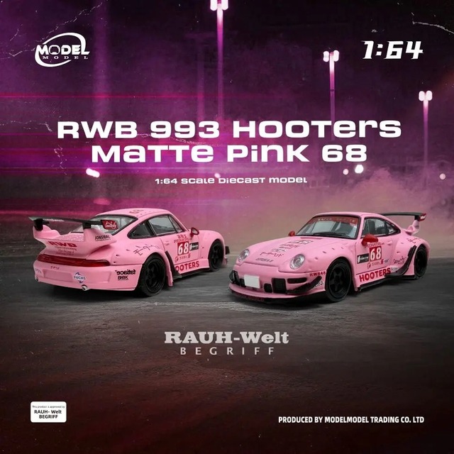 MODEL MODEL 1/64 RWB993 GT Wing Hooster Matte Pink 68 ブリスター仕様