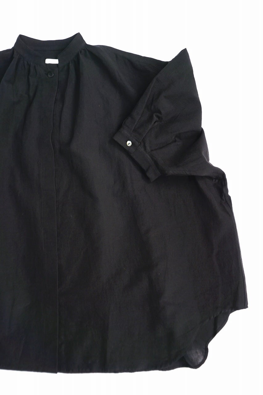 Cotton Linen Fly-Front Blouse