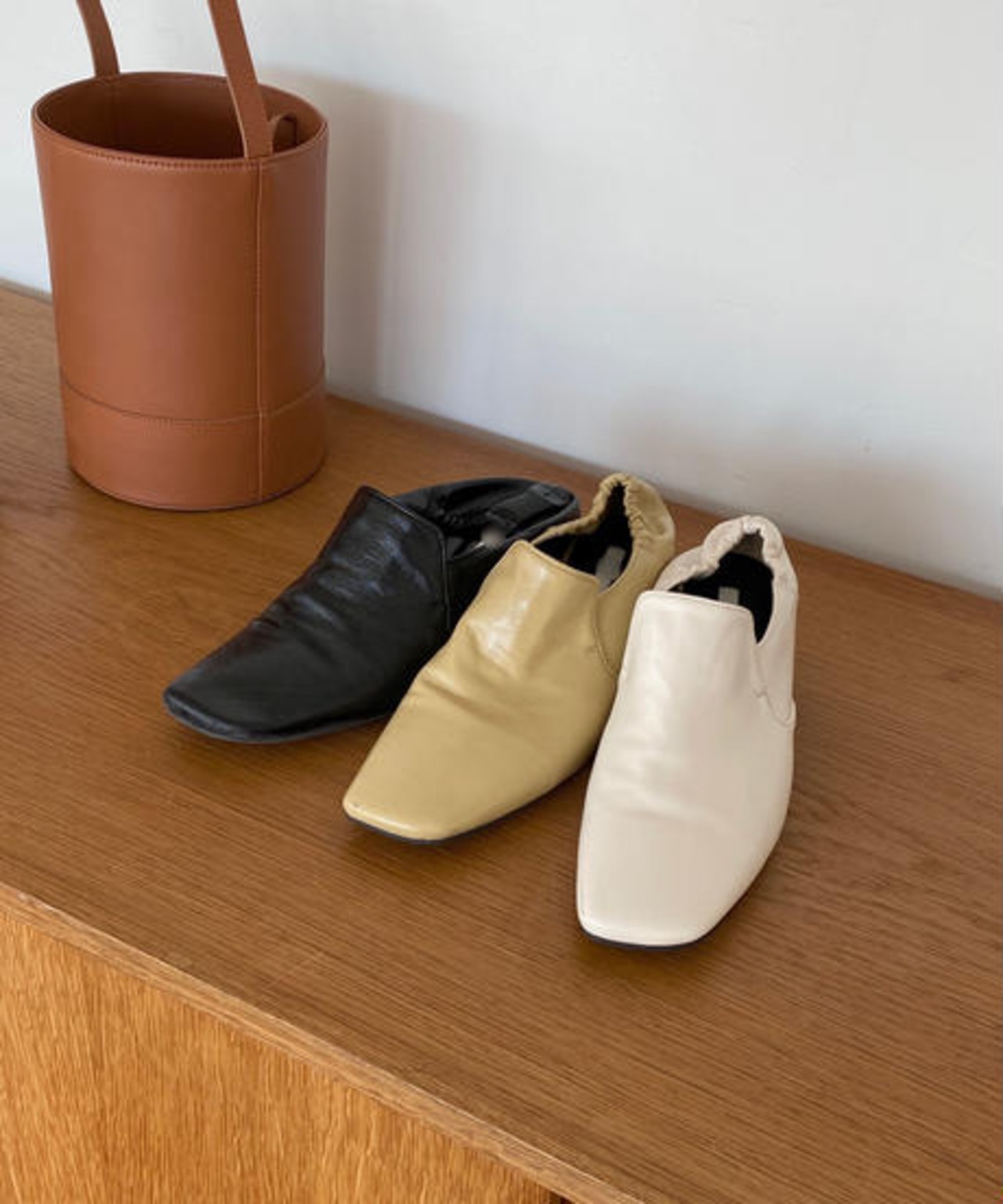 《即納商品》gather heal loafer (ivory / yellow / black)