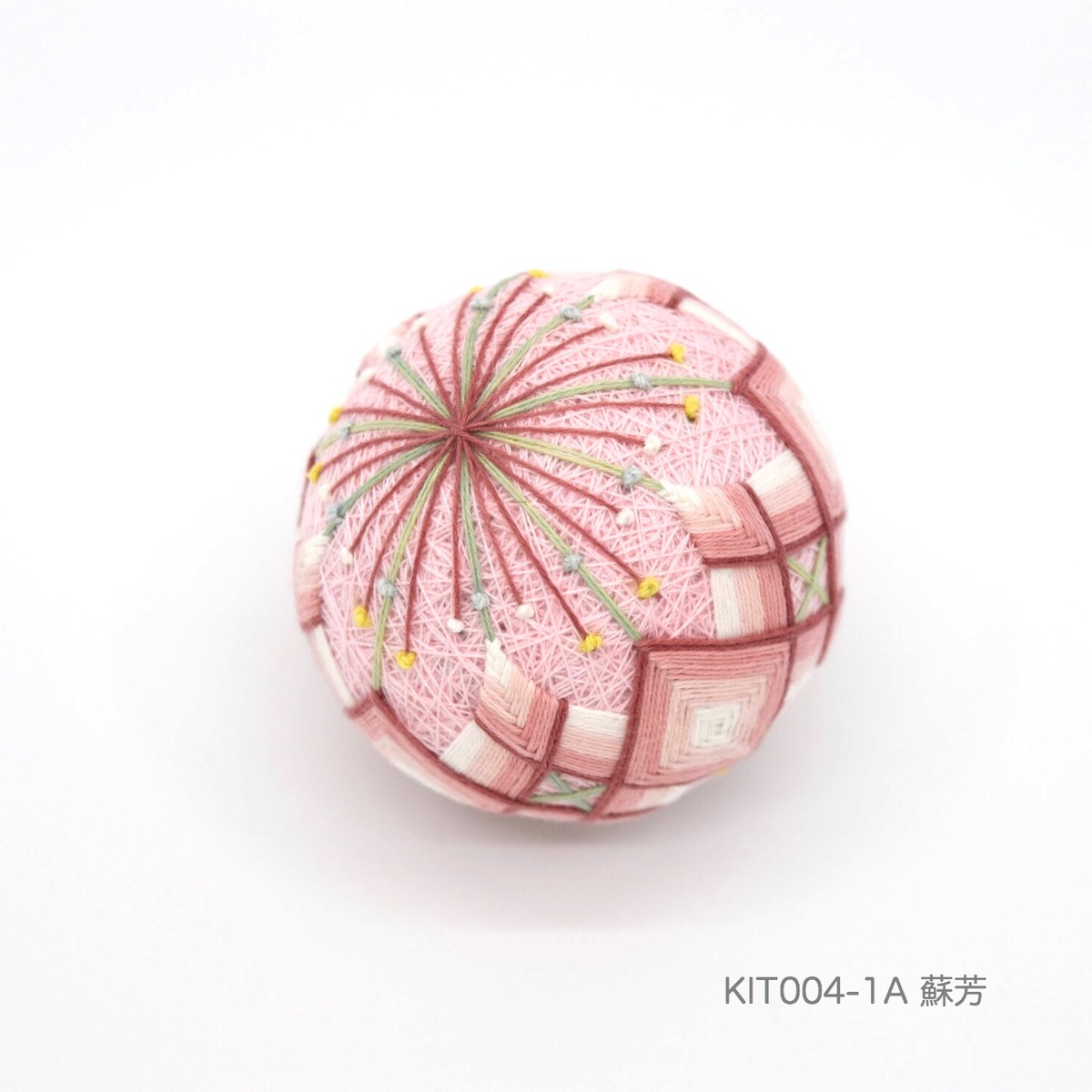 手まりキット「桃の花」（テキストあり）_KIT004-1 | 讃岐かがり手まり 