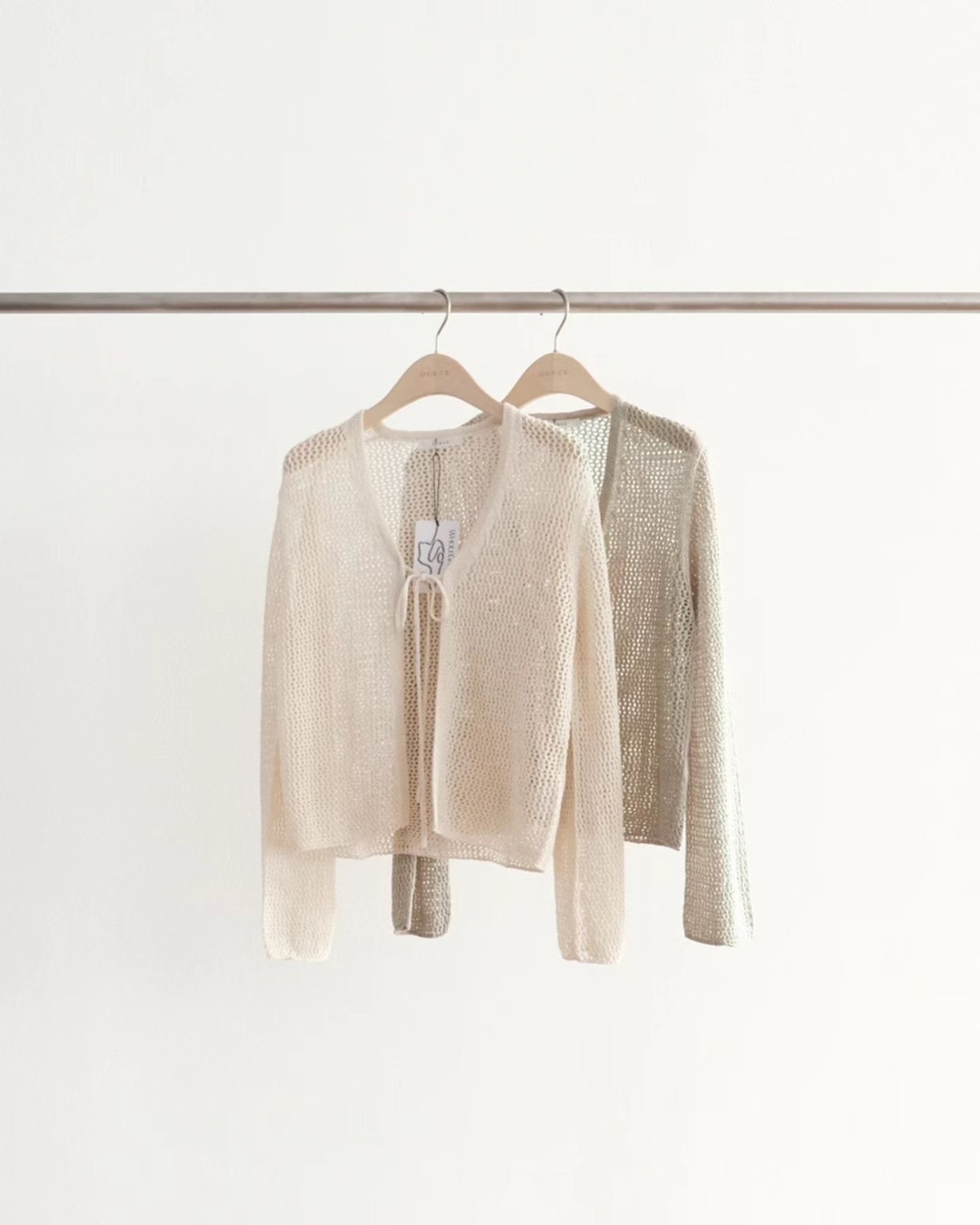 (OUNCE) paper panching cardigan / 2color