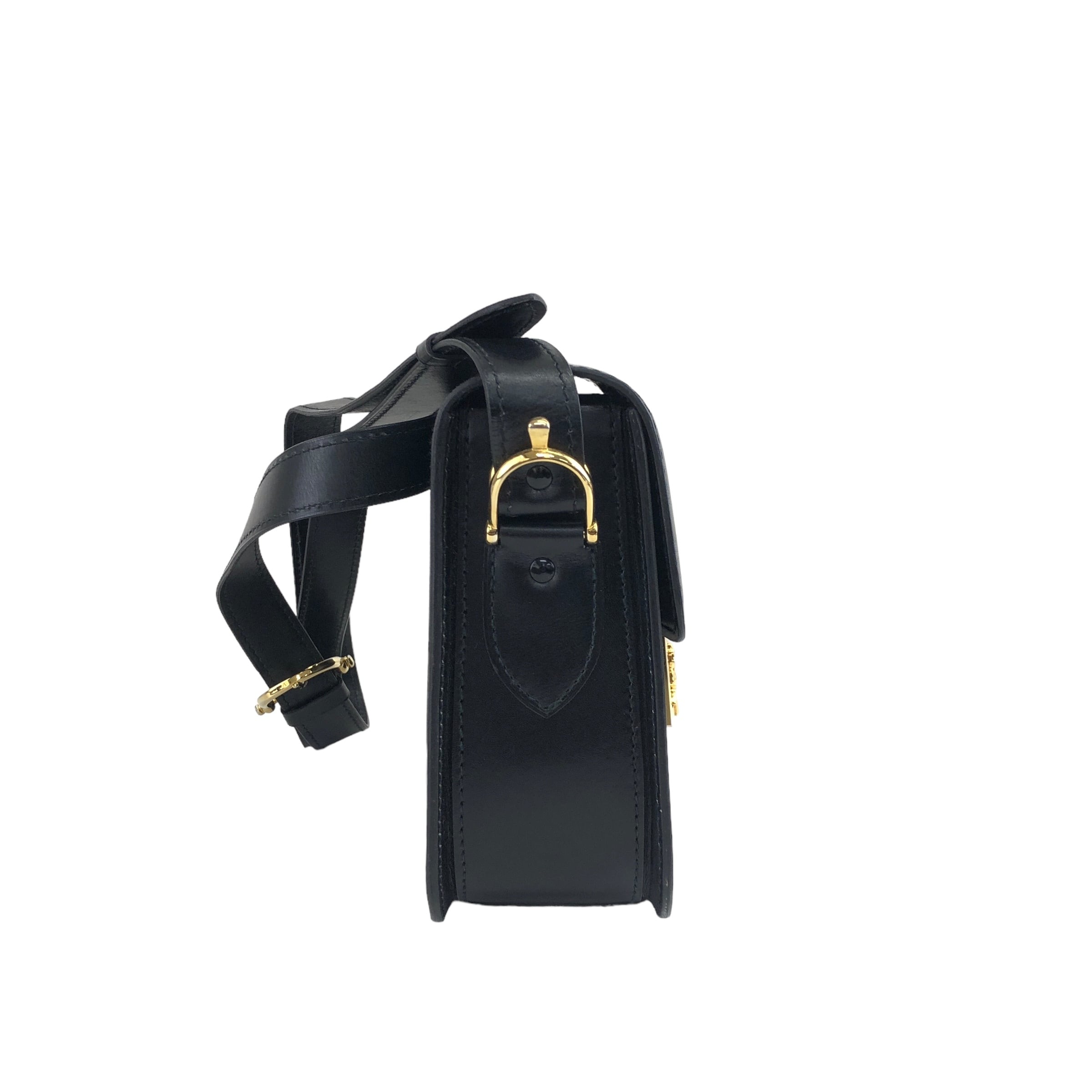 CELINE ショルダーバッグ ホースキャリッジ レザー ヴィンテージ オールド CELINE セリーヌ 馬車 ホースキャリッジ レザー クロスボディ