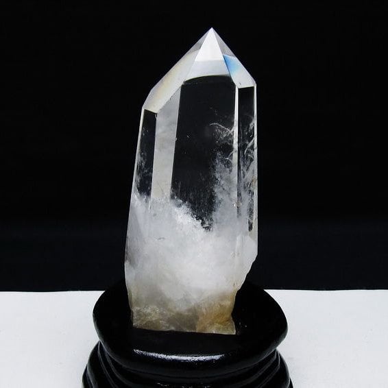 【一点物】水晶 ポイント 六角柱 大 ✩.*˚天然石×インテリア 水晶 六角柱 水晶 ポイント 台座付属 一点物 152-3820 | 天然石