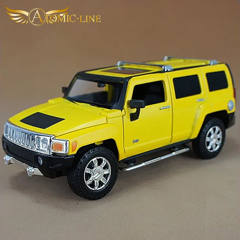 ハマー H3 1/24 ミニカー 全2色 ライト点灯 サウンド 合金モデル 模型