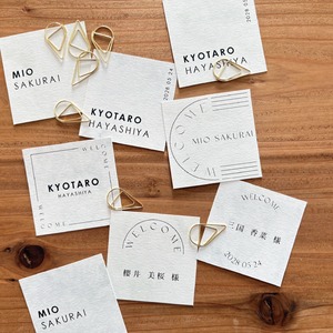 1部80円・デザインが選べる｜マーブル模様のスクエア席札