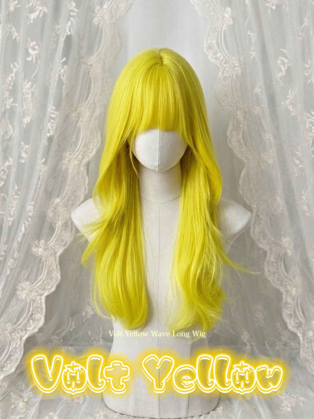 Basic - Volt Yellowシリーズ / Volt Yellow Wave Long Wig【商品番号 1065】レースフロントなし×