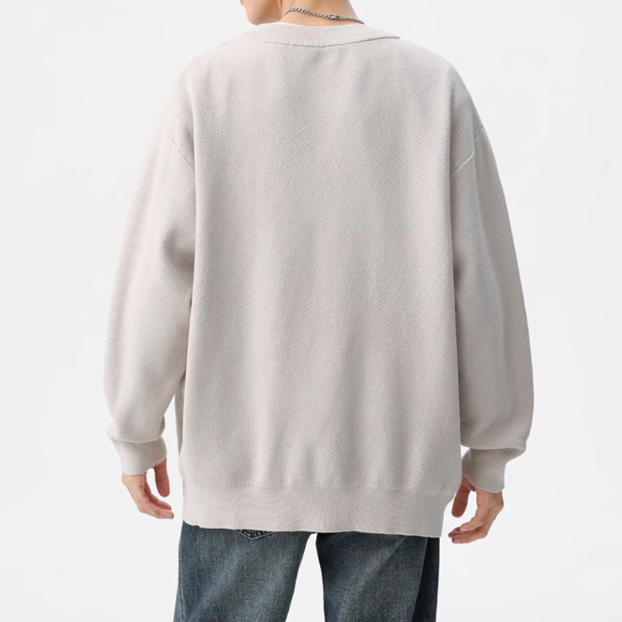 ボタンフロント ヒップ丈 ニットカーディガン af0389