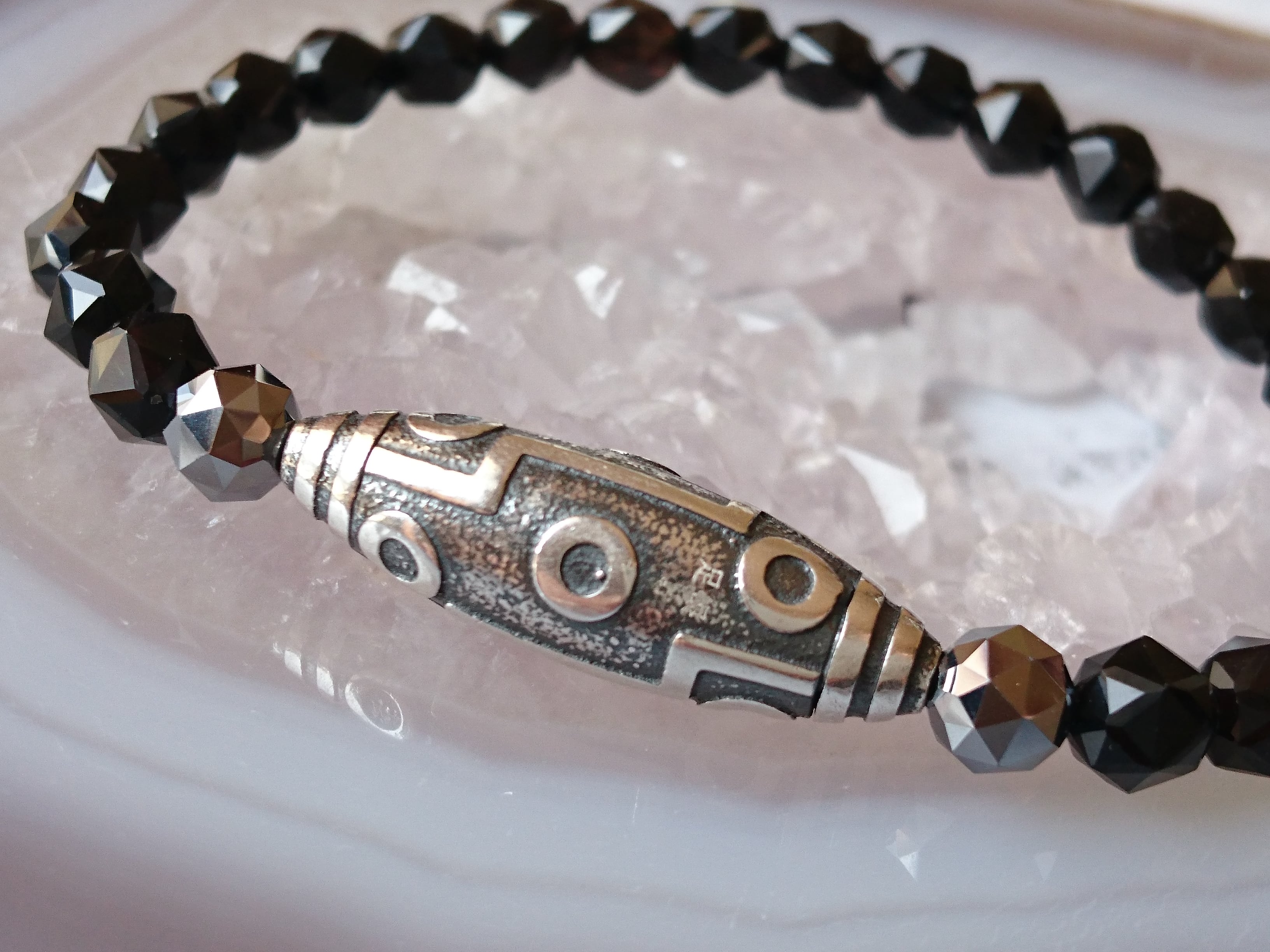 専用✨白蛇天珠☆チベットモリオン☆ブレスレット