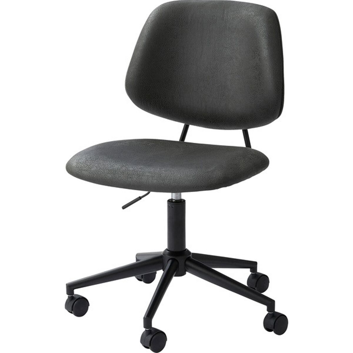 チェア PC-79 回転チェア デスクチェア オフィスチェア 座面回転 キャスター付き 移動可能 肘なし アームレス クロスレザー 椅子 いす ファブリック スタイリッシュ シンプル おしゃれ グレー ブラック 黒 灰 在宅ワーク