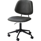 チェア PC-79 回転チェア デスクチェア オフィスチェア 座面回転 キャスター付き 移動可能 肘なし アームレス クロスレザー 椅子 いす ファブリック スタイリッシュ シンプル おしゃれ グレー ブラック 黒 灰 在宅ワーク