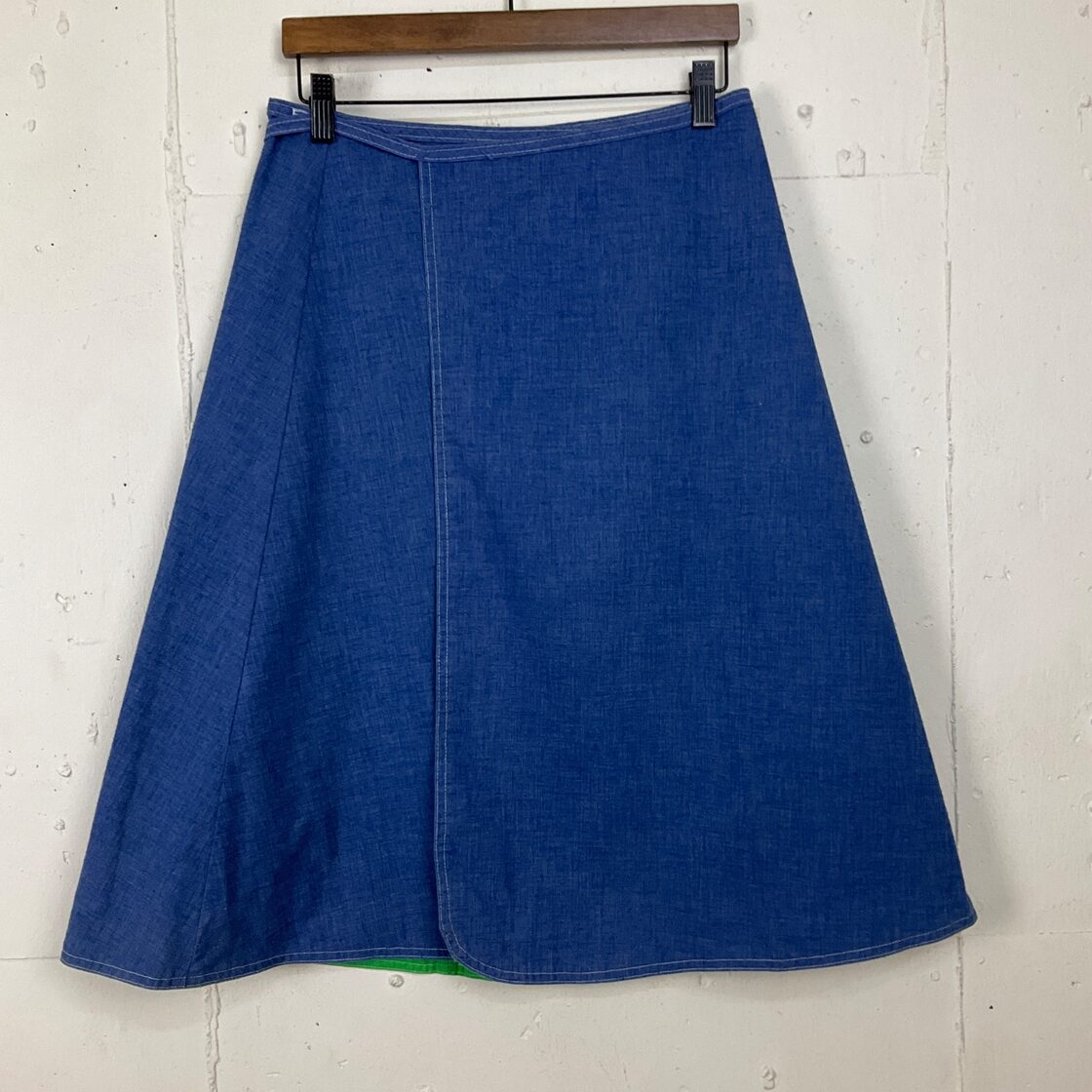 70年代 70s リバーシブル 巻きスカート ラップスカート 古着 