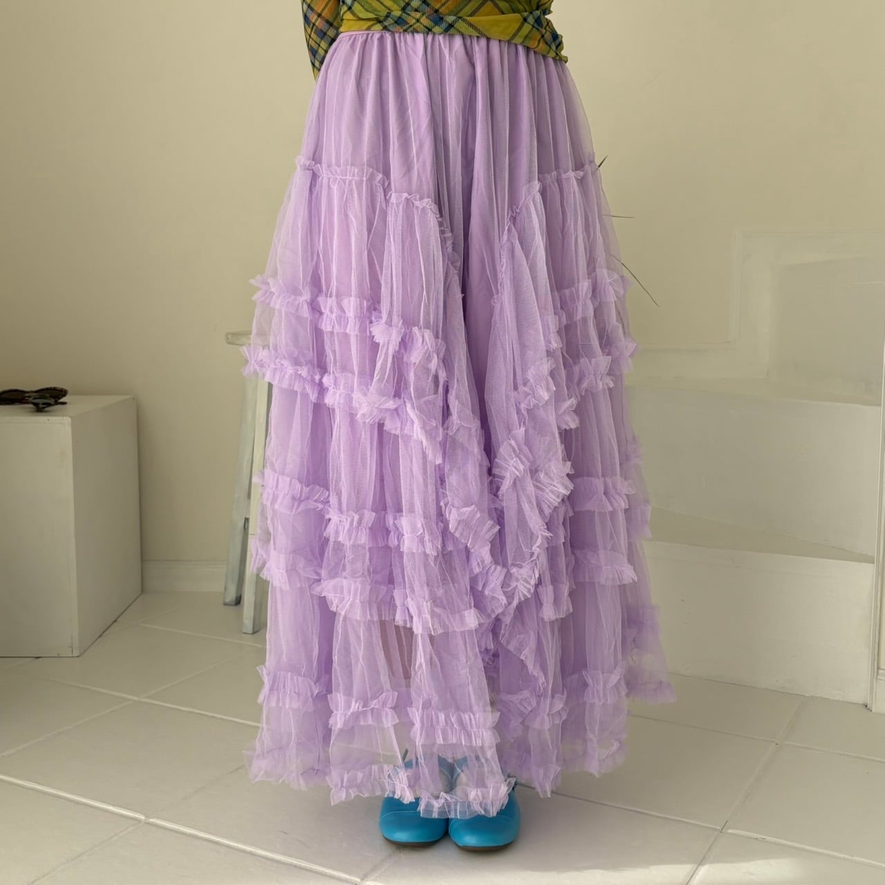 ボリュームティアードチュールスカート_LN03231