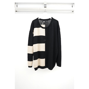 [A.F ARTEFACT] (エーエフアーティファクト) ag-9012 Stripes Combi Knit Top