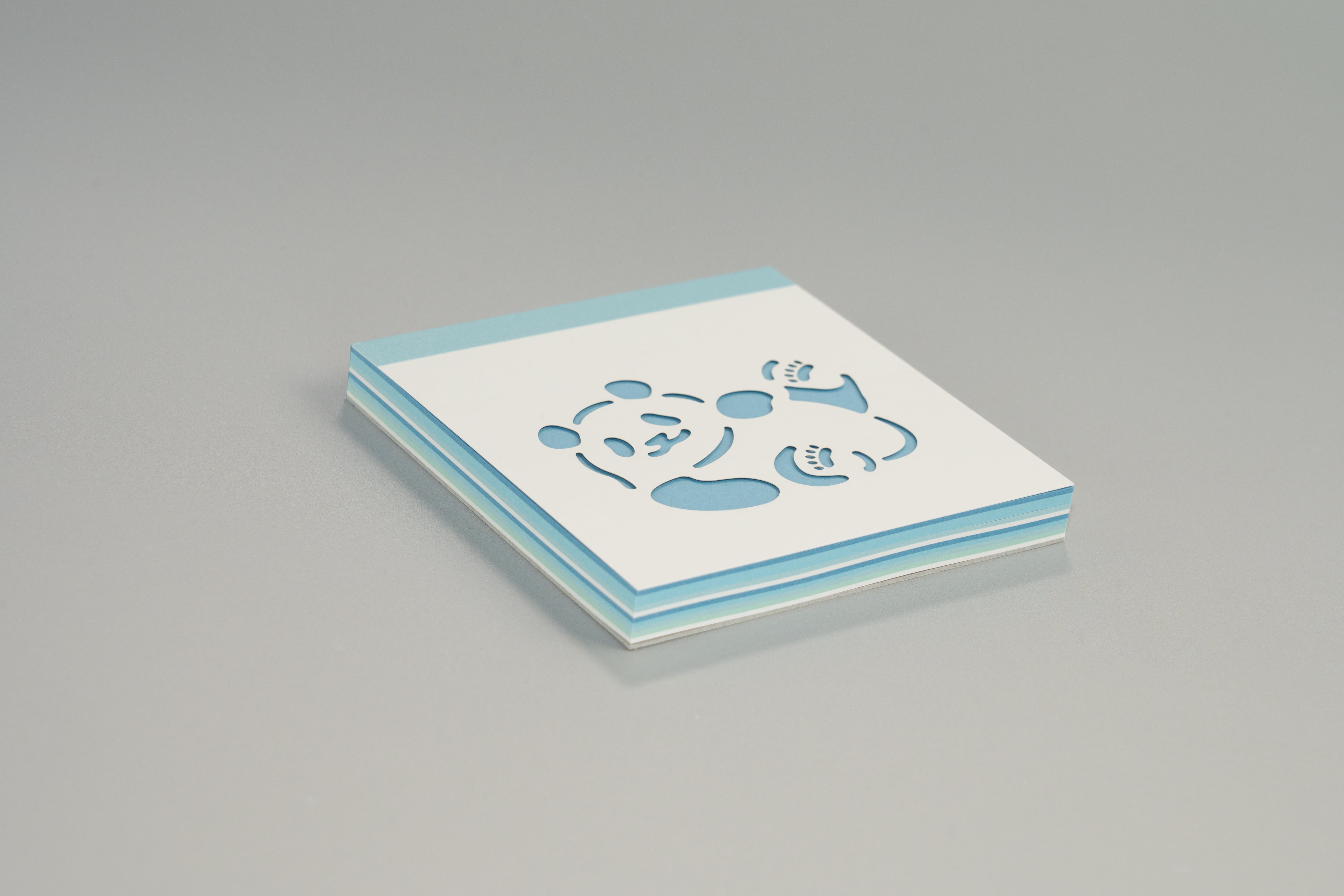 カラフルぱんだメモ・あんよピ！パンダ ブルー | KOKOROMI＋ 公式