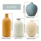セラミック花瓶4個セット 花瓶 ドライフラワー 家の装飾用の花瓶 モダンな農家の装飾 ギフト プレゼント 母の日