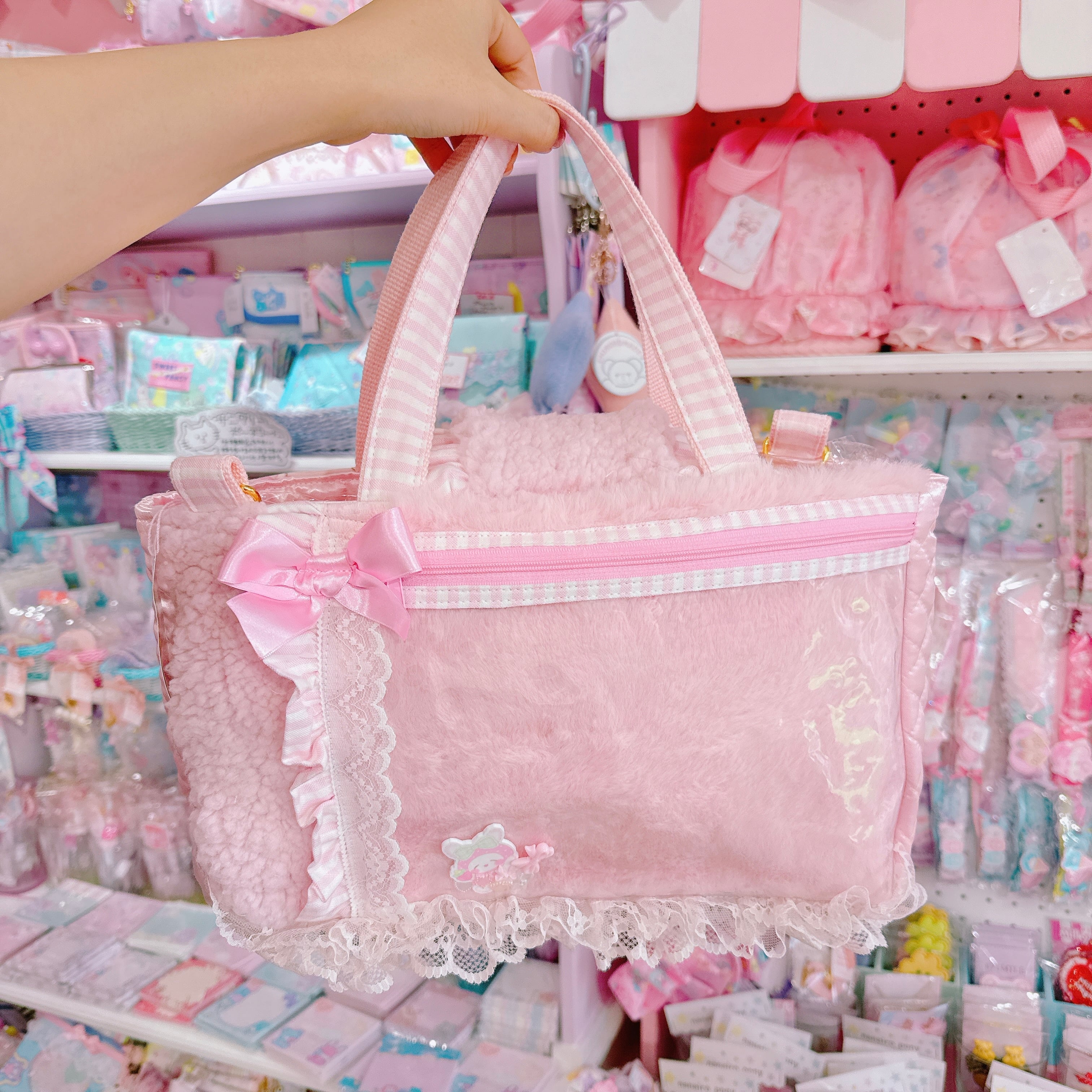 【F1】74-5ふわふわ2wayトートバッグ（ショルダーひも別売）