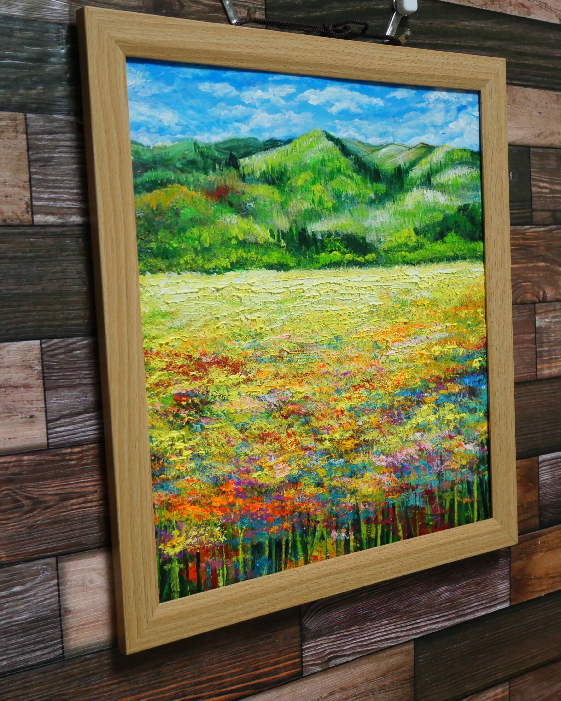 油絵 絵画 【野花の風景】 | HIROSHI1990 油絵 絵画 【野花の風景】 | HIROSHI1990