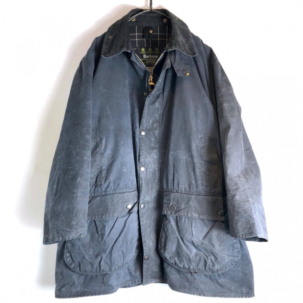 T*7様 Barbour border 90s？ Babour [Barbour] Border [BORDER] Vintage Waxed Jacket [1990s