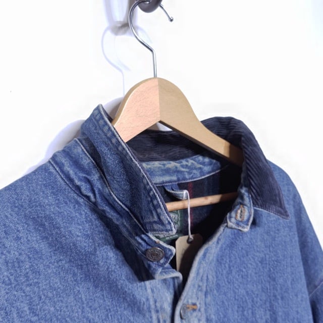 1990s Ralph Lauren Polo Country Blanket Lined Denim Chore Jacket