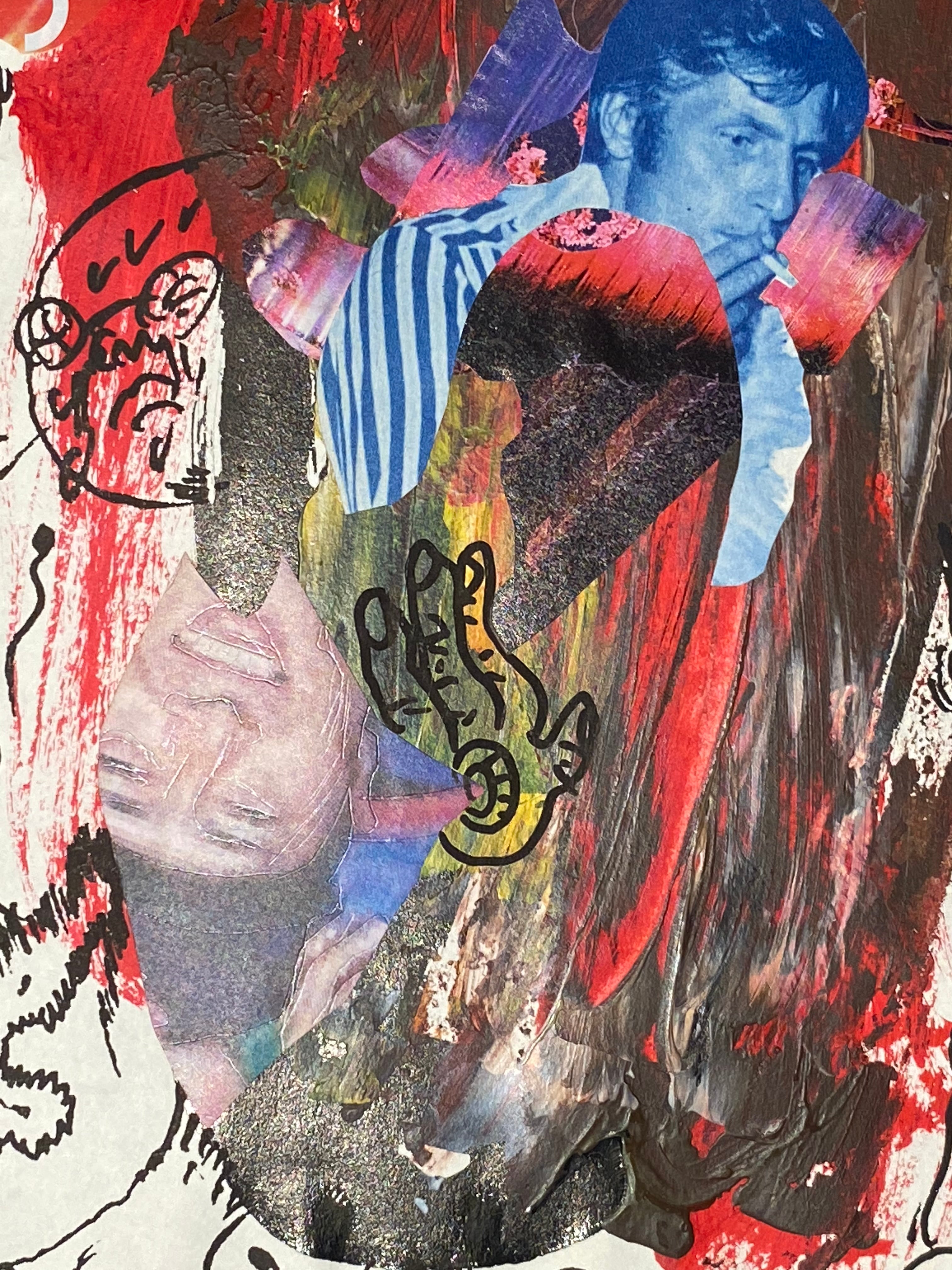 根本敬　直筆　ドローイング　コラージュ　作品　額付き 根本敬 直筆 ドローイング コラージュ 作品 額付き 根本敬小売店 on X