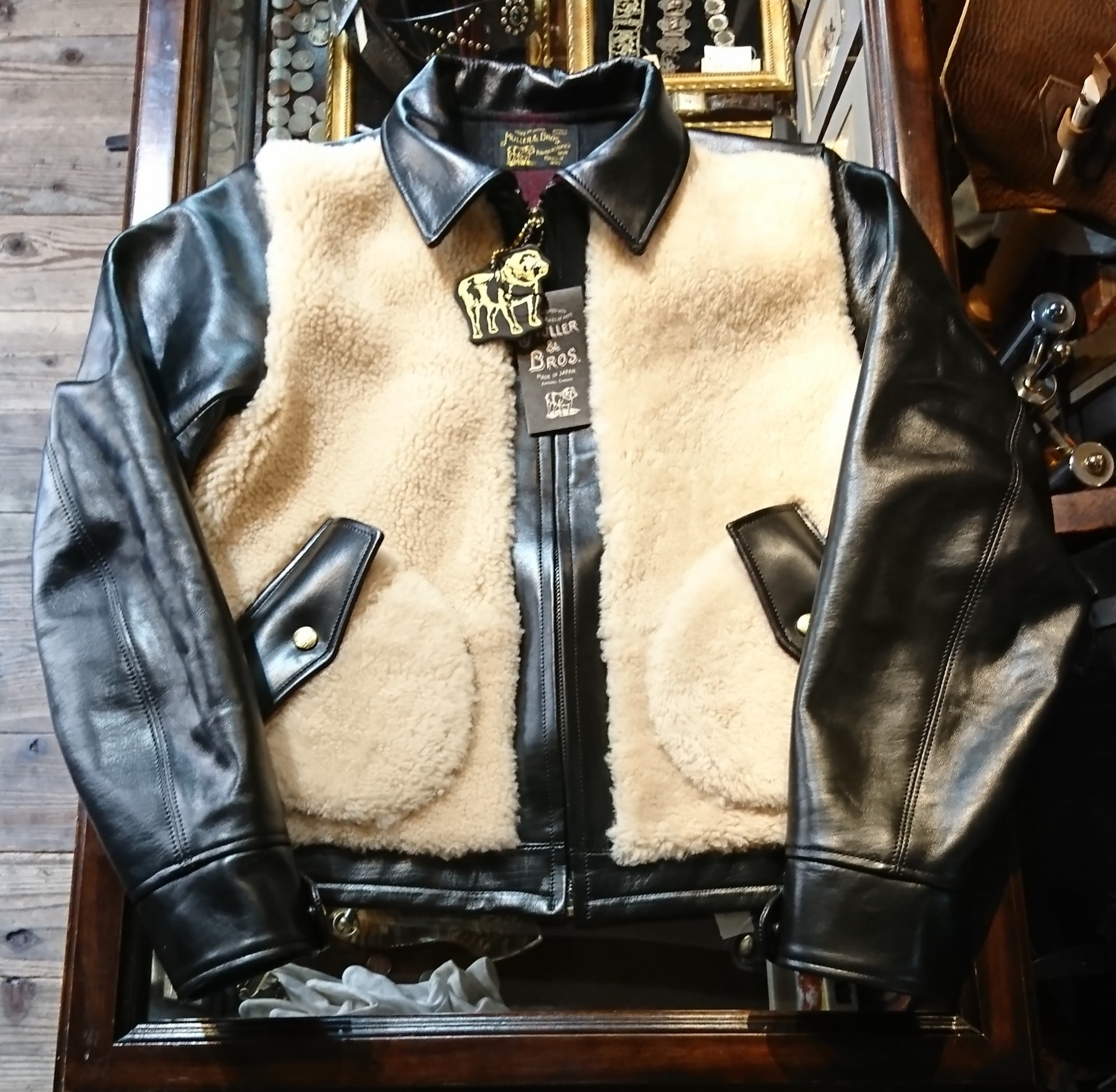 Muller&bros. winnie leather jacket グリズリージャケット 熊ジャン