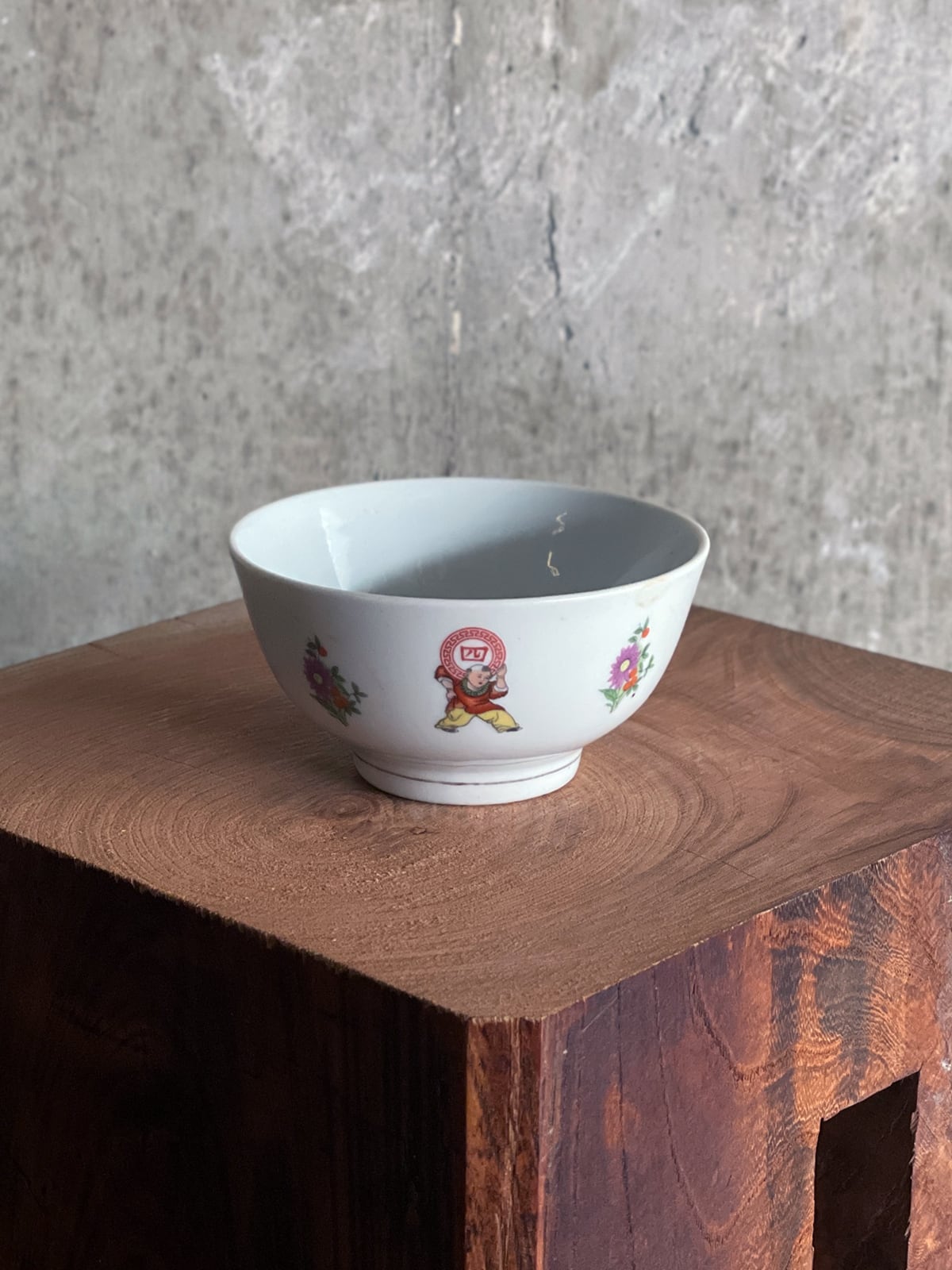 中国製造／「四季平安」童子ヴィンテージ茶碗 | 333 & tay - Delivery