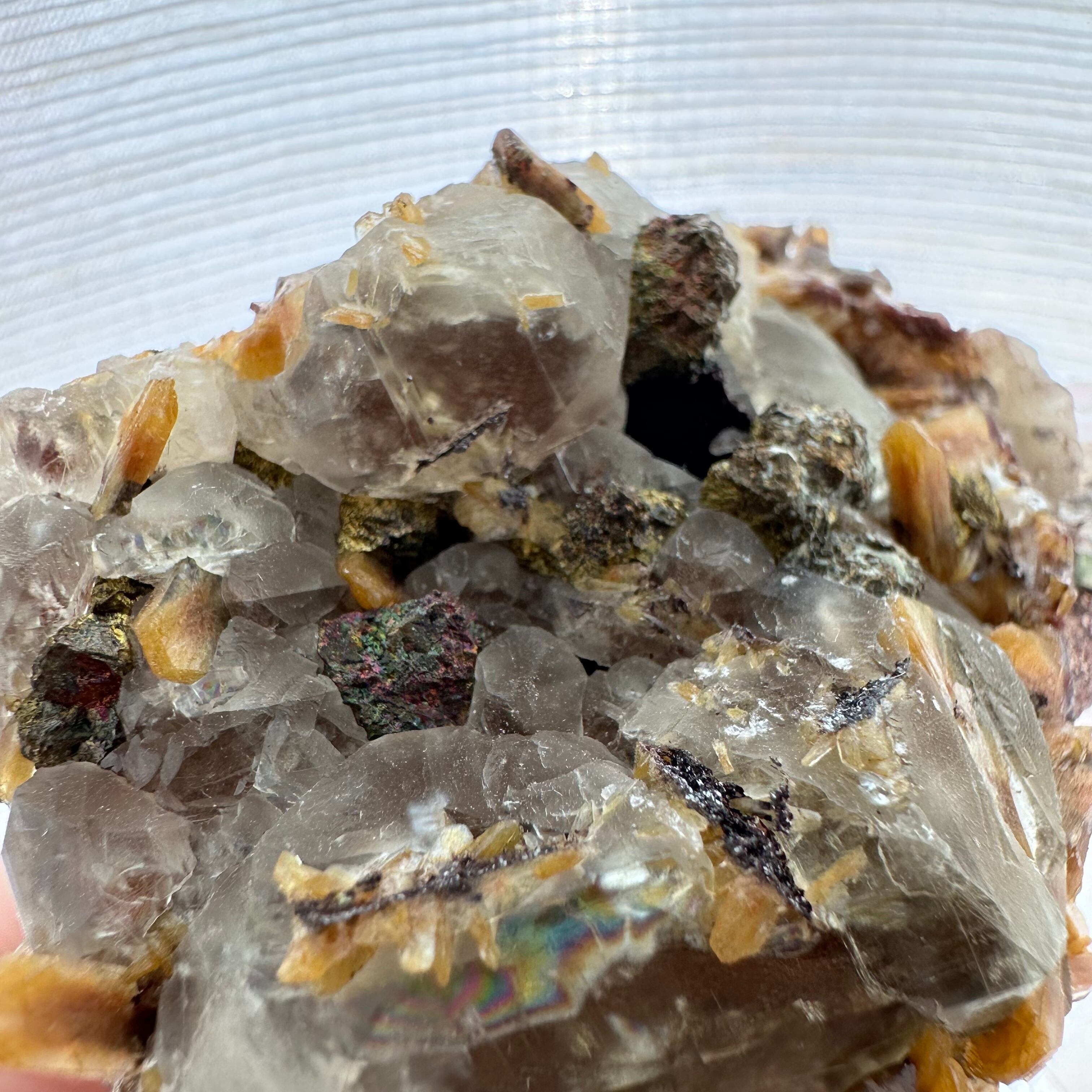 フローライト / スティルバイト【Fluorite with Stilbite