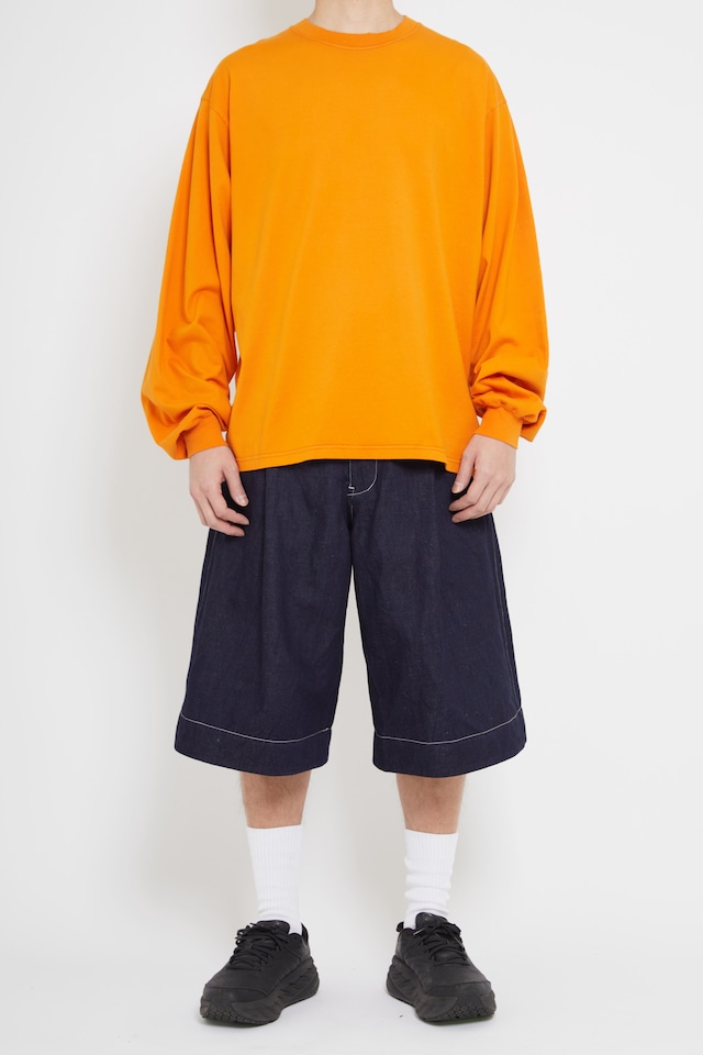 GARMENT DYE LONG SLEEVE TEE - ORANGE