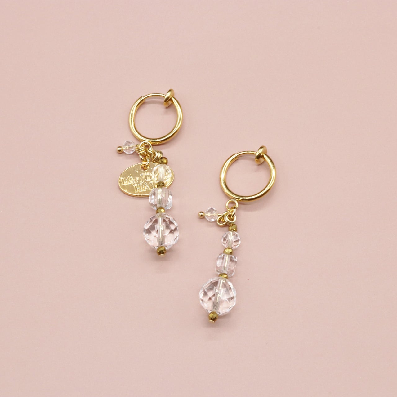 硬水晶イヤリング伊太利屋製アクセサリー｜美術品・アンティーク 