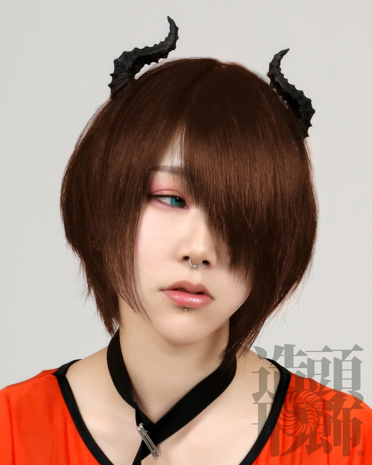 頭飾造形 悪魔 ツノ カチューシャ ブラック NY-2002 デビル 角