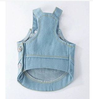 犬服　わんこ服　ペット服　デニムワンピース 犬用 春夏 ペット用品 BQ3330　Mサイズ