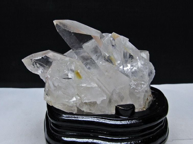 水晶 クラスター マダガスカル産 台座付属 水晶 原石 一点物 182-9354