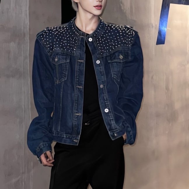 スタッズ装飾デニムジャケット 2color MTO0391