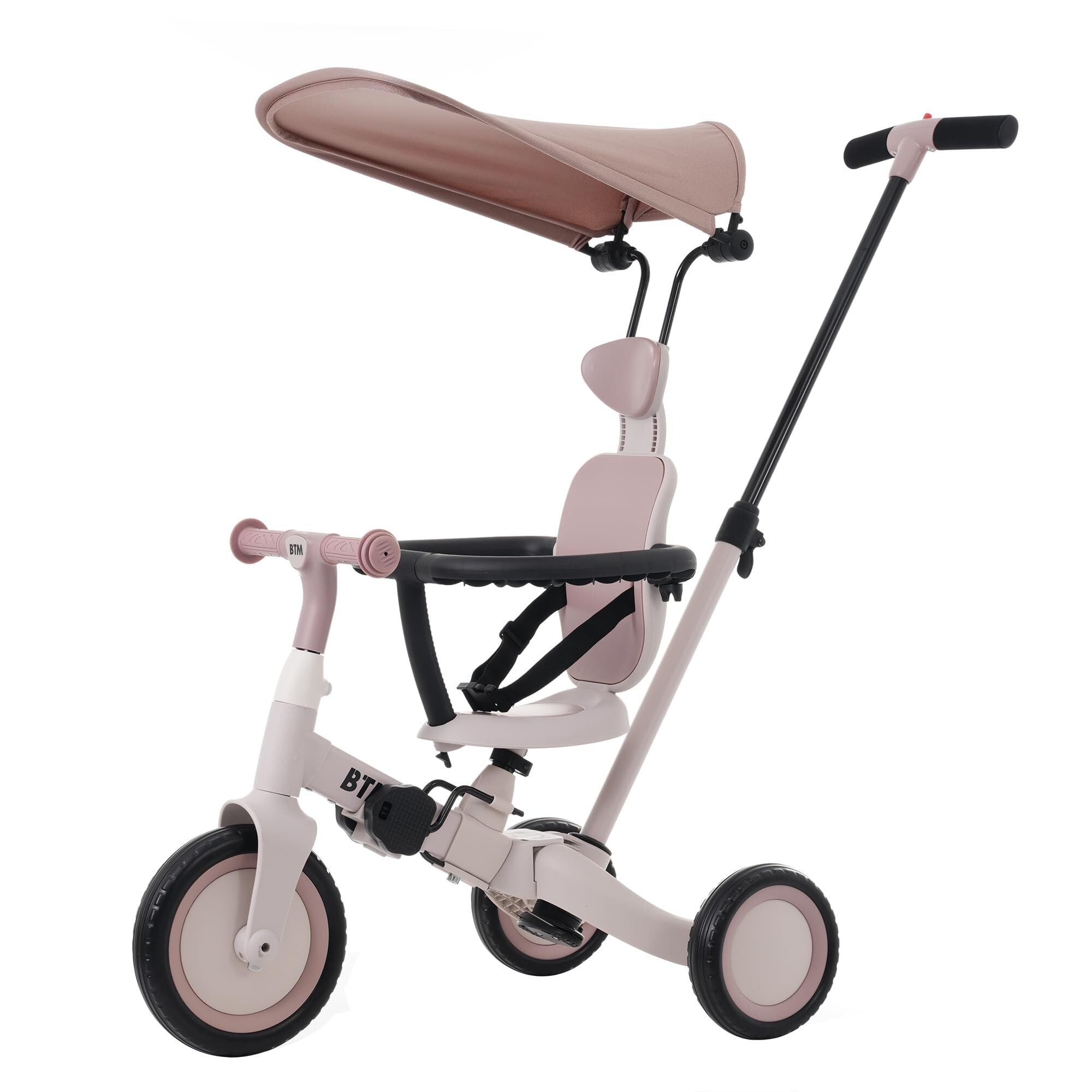 子供用三輪車 4in1 自転車 オリジナル 押し棒付き 安全バー付き キック